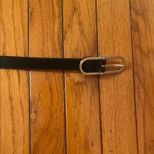 Abercrombie and Fitch Black Belt with Silver Buckle